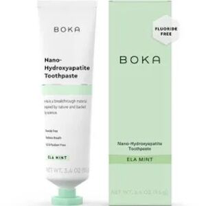 BOKA Ela Mint Nano-Hydroxyapatite Toothpaste - White & Mint Green